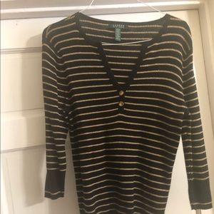 Ralph Lauren XL stretch striped sweater